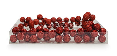 Red Glitter Balls on Stick Red Glitter Balls on Stick