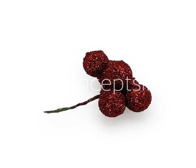 Red Glitter Balls on Stick