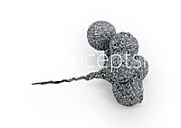 Silver Glitter Balls on Stick