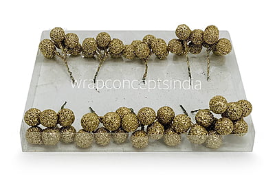 Gold Glitter Balls on Stick Gold Glitter Balls on Stick