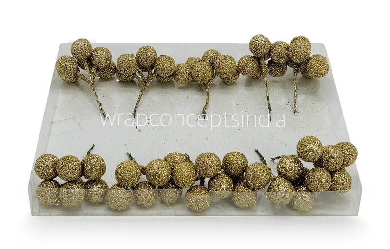 Gold Glitter Balls on Stick Gold Glitter Balls on Stick