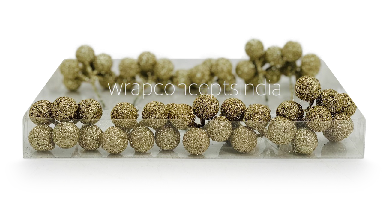 Gold Glitter Balls on Stick