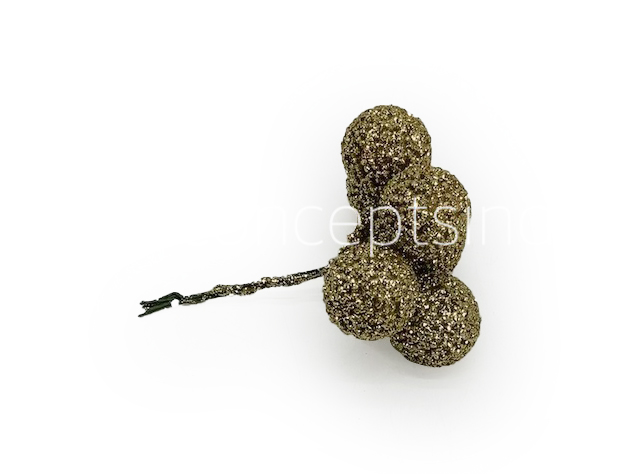 Gold Glitter Balls on Stick