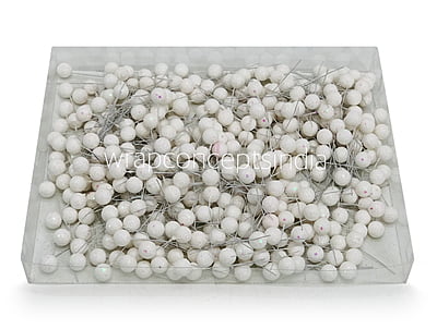 White Glitter Pearls Sticks 12 MM/ 15 MM