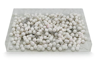 White Glitter Pearls Sticks 12 MM/ 15 MM