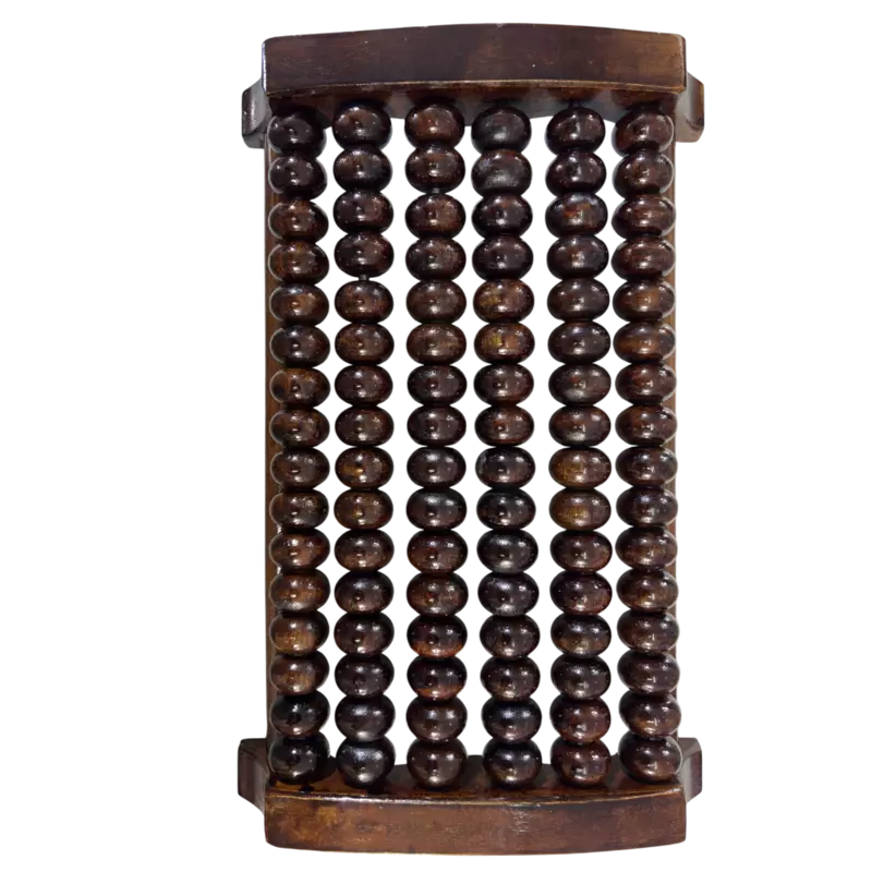 Wooden 5‑Ball Roller Massager for Acupressure & Pain Relief