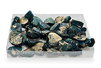 Teal Gold Sola Wood Hearts