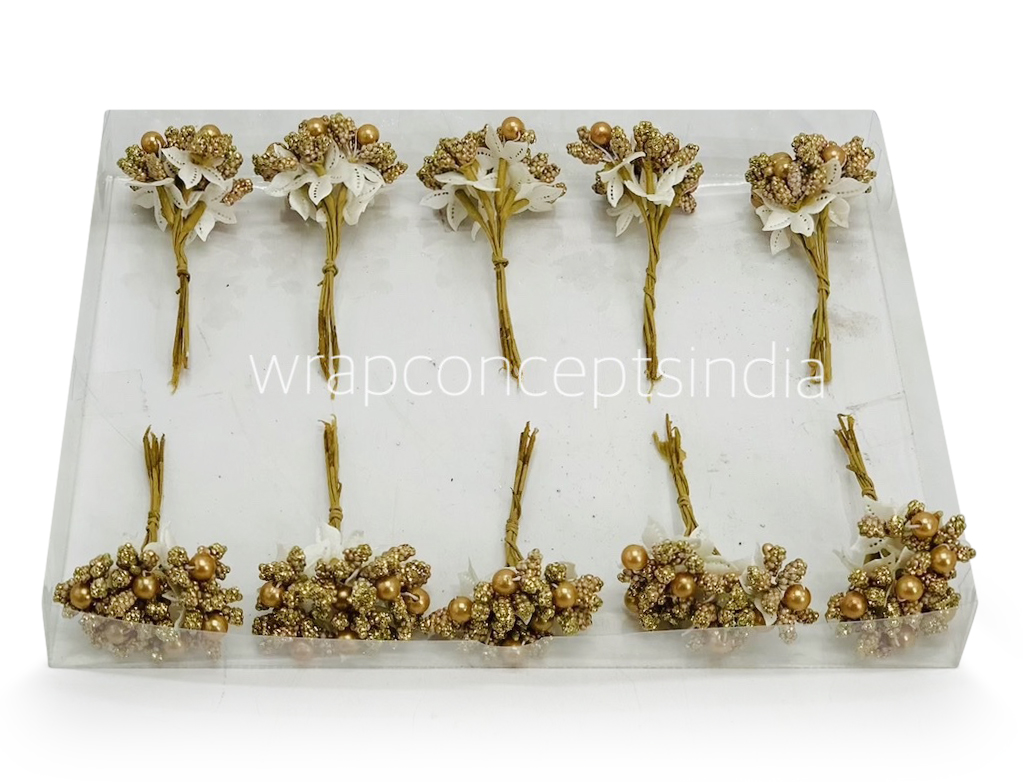 Flower Pollens with Pearl Center