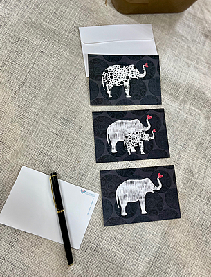 GREY ELE FLAT CARDS