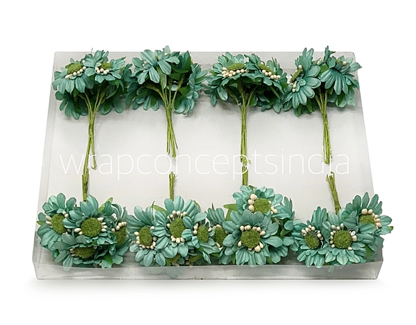 Sunflowers on stick - Sea Green