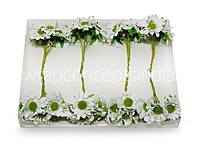 Sunflowers on stick - White