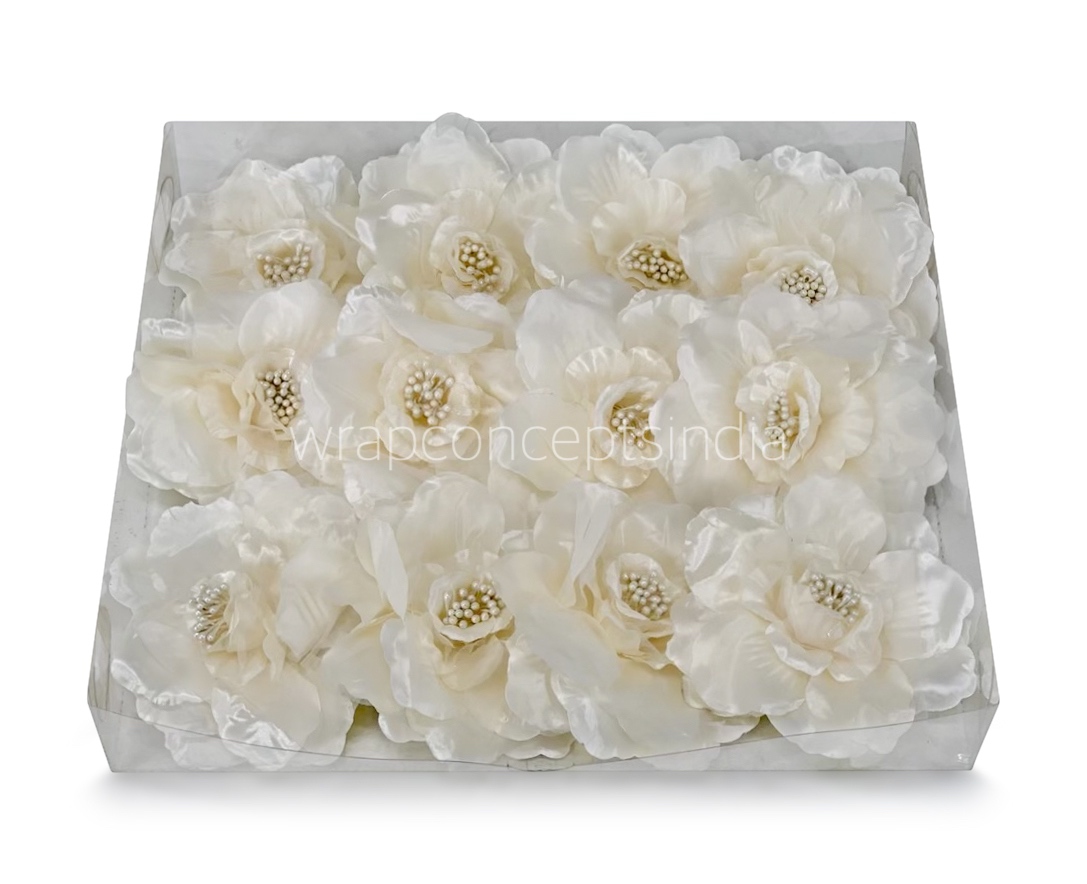 Cream Rose With Organza Petals