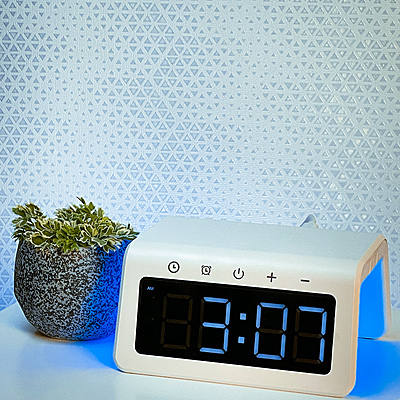 15W Wireless Charger "Arch", with Digital Clock and Ambient Light