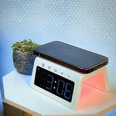 15W Wireless Charger "Arch", with Digital Clock and Ambient Light