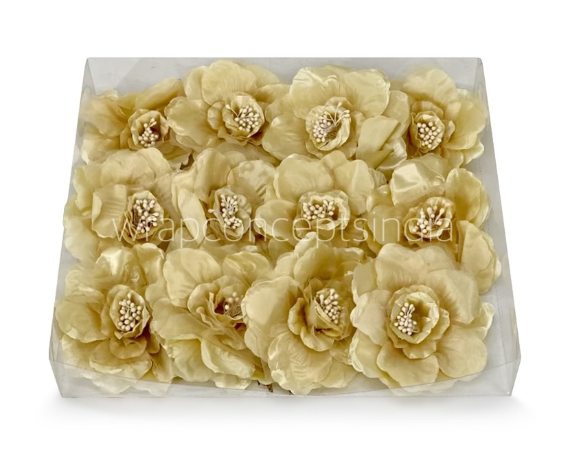 Gold Rose With Organza Petals