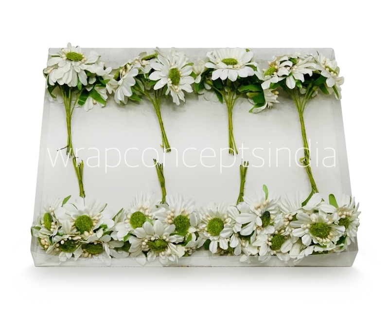 Sunflowers on stick - Ivory