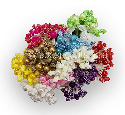 Flower Pollens with Pearl Center