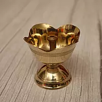 Brass Rose Flower Nanda Deep - Various Sizes - Enhance Your Decor with Deepams