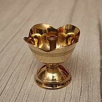 Brass Rose Flower Nanda Deep - Various Sizes - Enhance Your Decor with Deepams