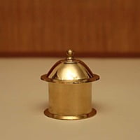 Brass Exquisite Sindoor Dani/Kumkum Box Plain - Elegant Accessory for Women