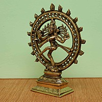 Brass Nataraja Idol 9.4 inch Height- Divine Dancing Shiva Sculpture