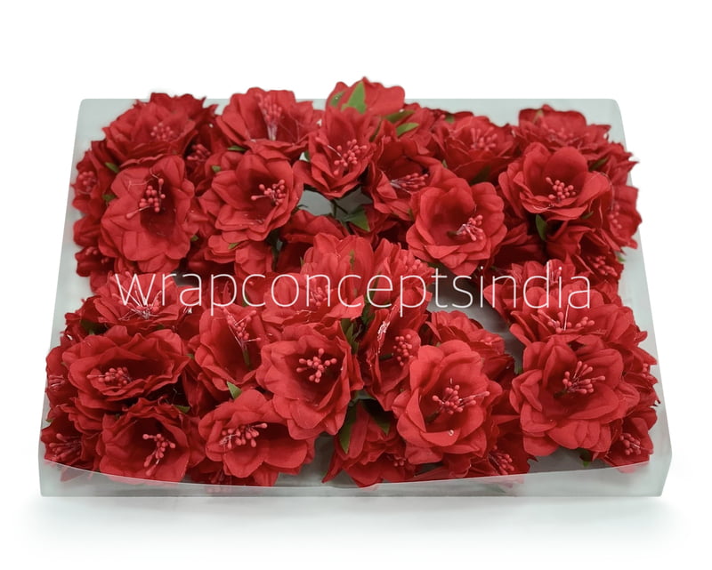 Red Daffodils on Stick