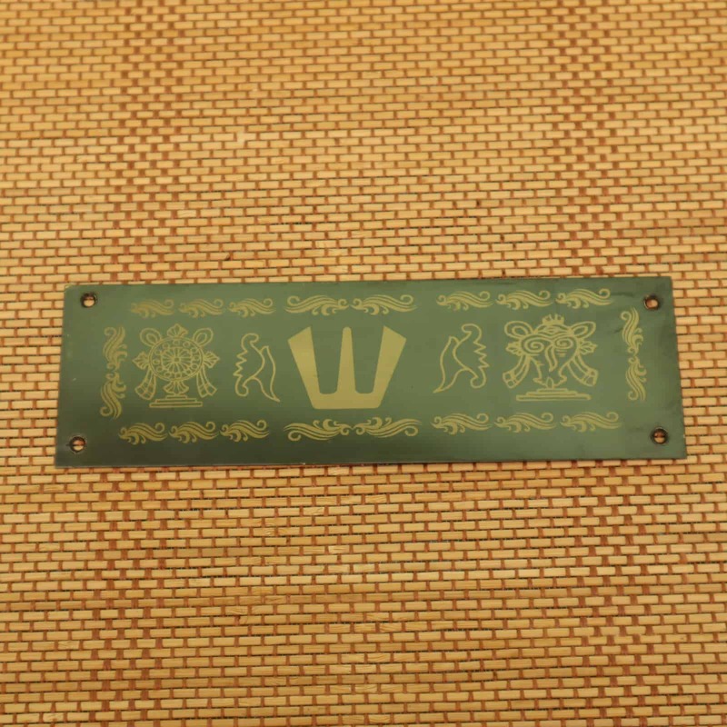 Brass Shanku Chakra Namam Wall Plate - 8" Length | Divine Ornament for Home