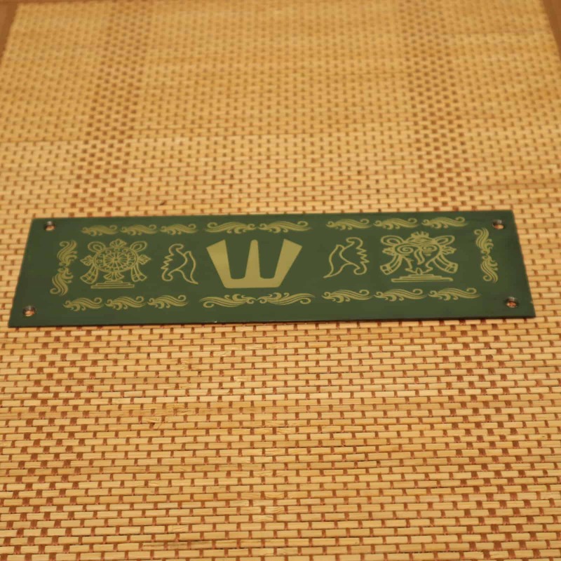 Brass Shanku Chakra Namam Wall Plate - 8" Length | Divine Ornament for Home