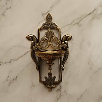Brass Decorative Peacock Wall Hanging Diya - 9 inch Height