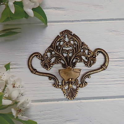 Brass Jaali Design Wall Hanging Diya - 6.2" Height | Handcrafted Beauty