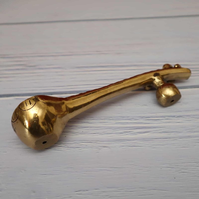 Brass Sitara door handle Sitara cabinet pulls, Music door pulls - 7.8 inch Length