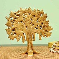 Brass Kalpavriksha Tree 7.5 inch Height - Fulfillment and Prosperity