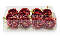 Camellia Flower - Burgundy with hints of Pink & Red