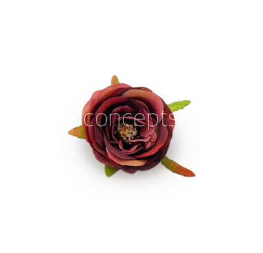 Camellia Flower - Burgundy with hints of Pink & Red