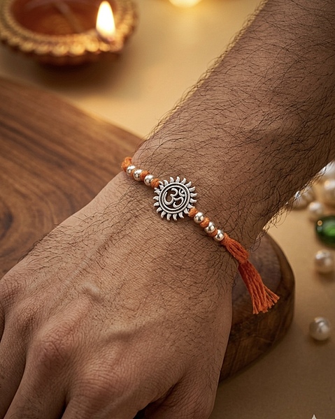 ORANGE AUM RAKHI