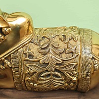 Brass Handmade Nandi Idol - 21 inch Length | Sacred Bull Statue