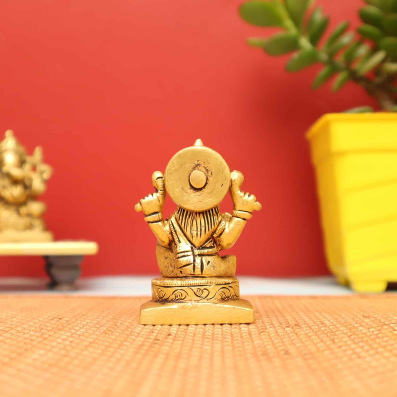 Divine Lakshmi Idol in Brass - 3 inch Height