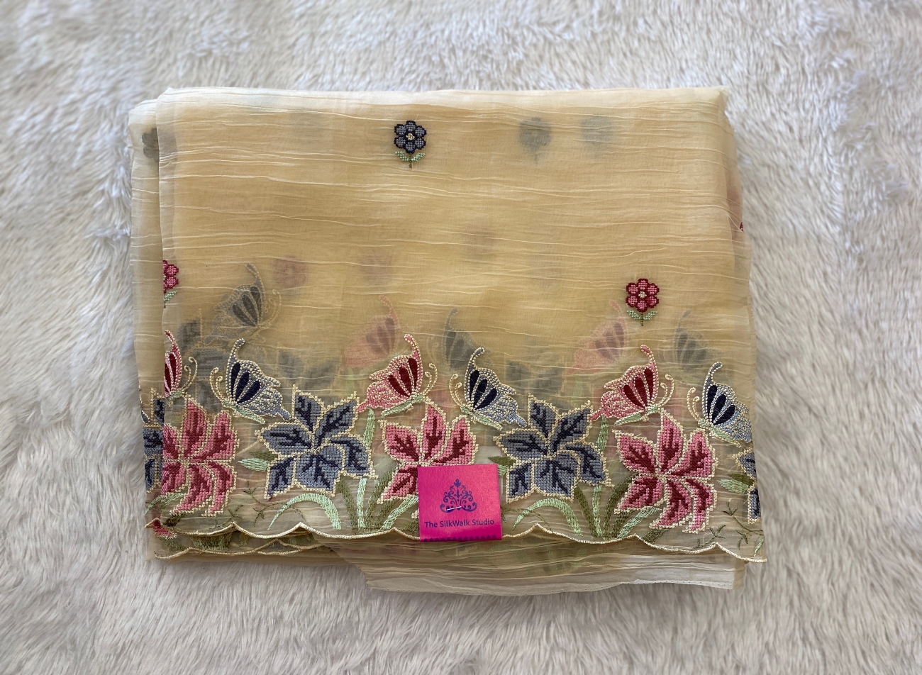 Lydia - The Chiffon Saree in Floral Embroidery SWS82