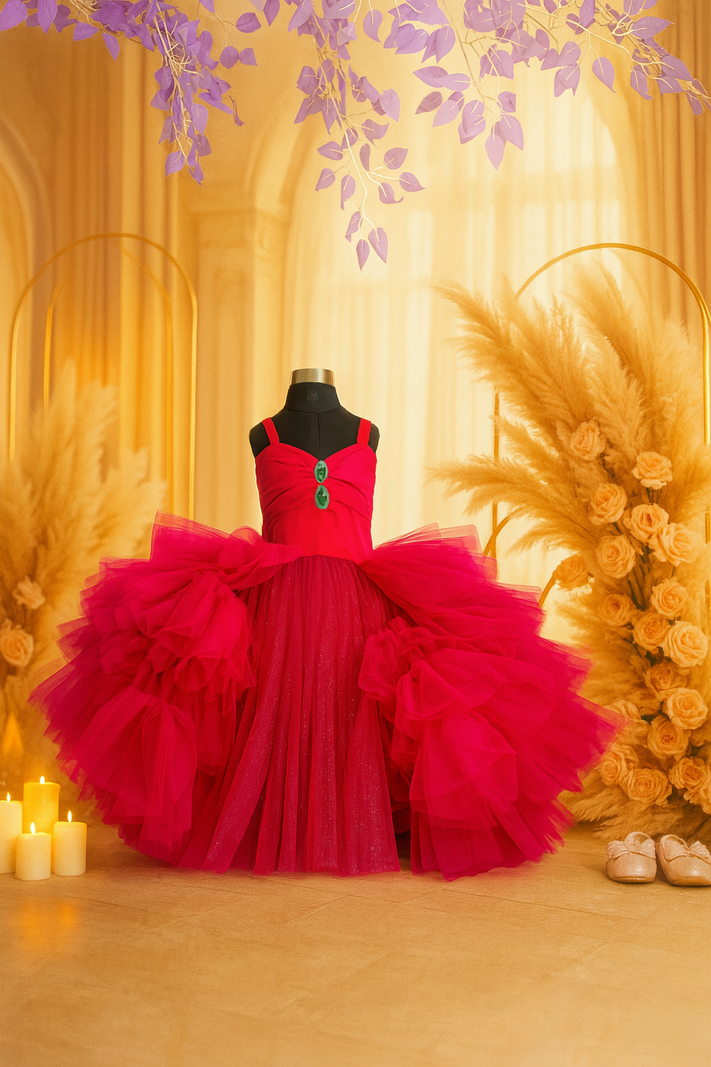 Crimson and Magenta Fairy Tale Dress