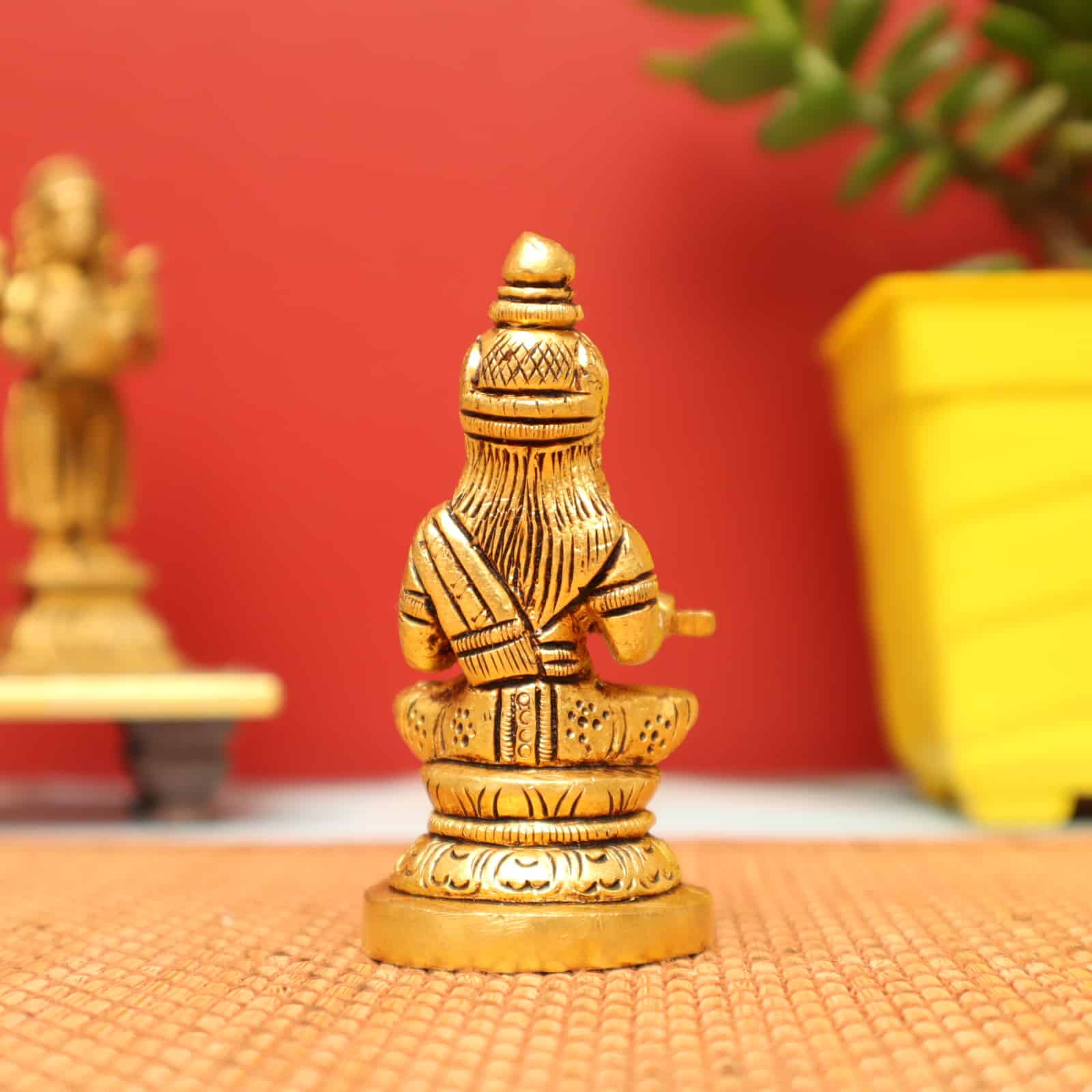 Devi Annapoorna The Goddess of Food and Nourishment In Brass - 3.2 inch Height