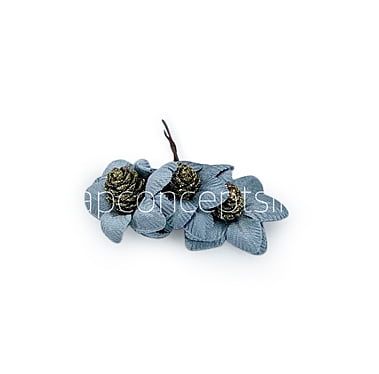 Slate Grey Flowers with Glitter Pine