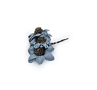 Slate Grey Flowers with Glitter Pine