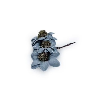 Slate Grey Flowers with Glitter Pine