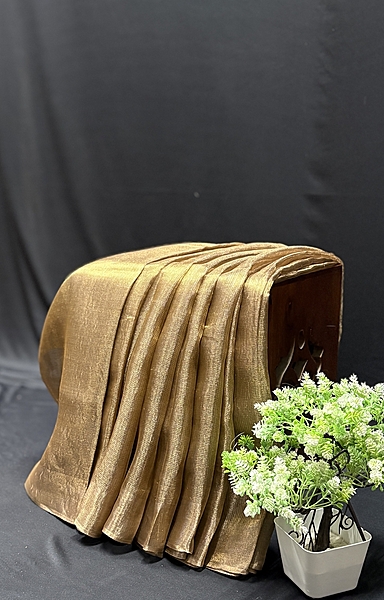 Sunehri – Pure Tissue - Dusty Blueish Gold - 23543