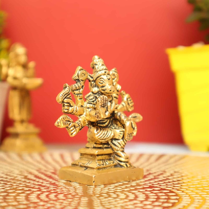 Goddess Varahi Bestower of Siddhi In Brass - 3 inch Height