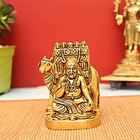 Shri Guru Raghavedra Maharaj Swami In Brass | Handmade - 4.5 inch Height