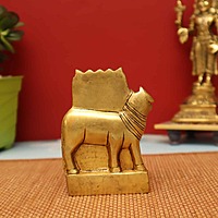 Shri Guru Raghavedra Maharaj Swami In Brass | Handmade - 4.5 inch Height
