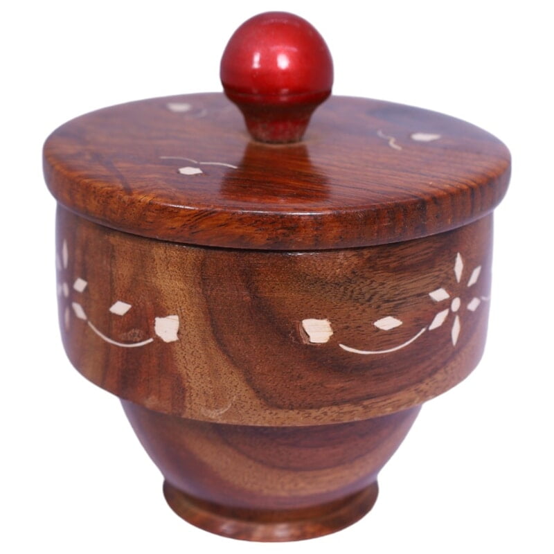 3 Inch Wooden Bowl with Cap 3 Inch Wooden Bowl with Cap