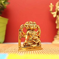 The Holy Saint Dattatreya In Brass - 2.5 inch Height