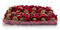 Maroon Flowers with Glitter Pine